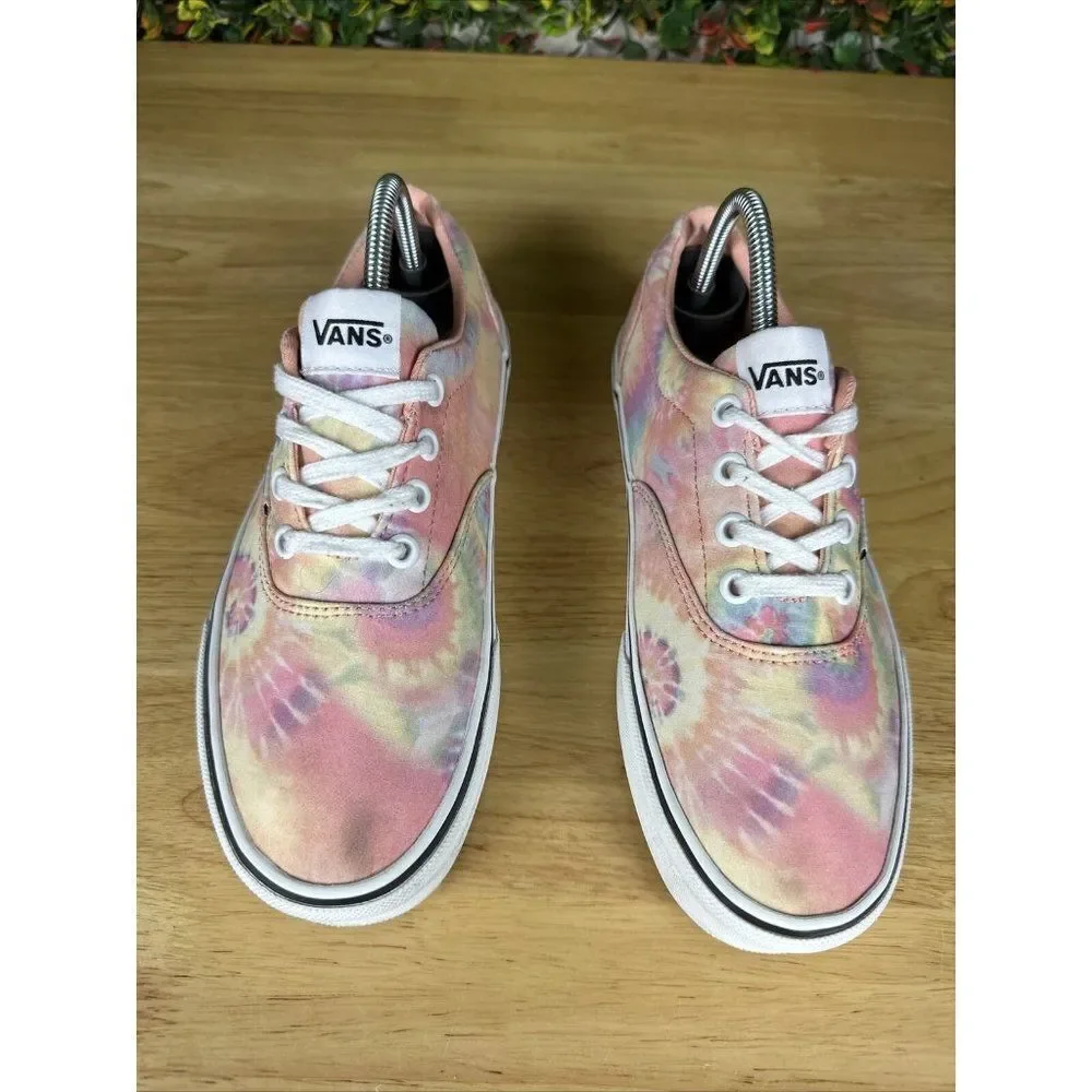 7 Vans Doheny Tie Dye Skate Shoes Sneakers Lace Up‎ Pink Yellow 721356 Womens 7